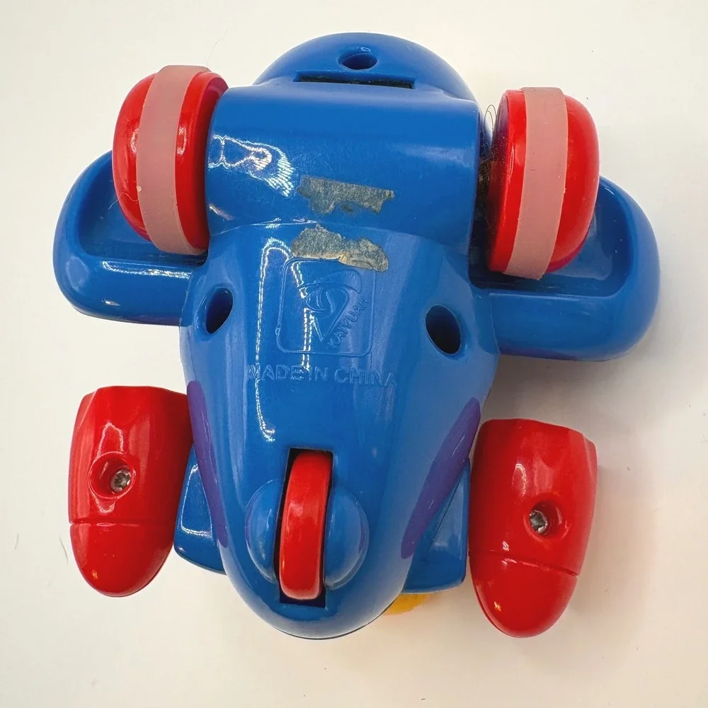 Kaiyuan Friction Powered Toy Airliner Blue Red Yellow Cartoon Jet Plane